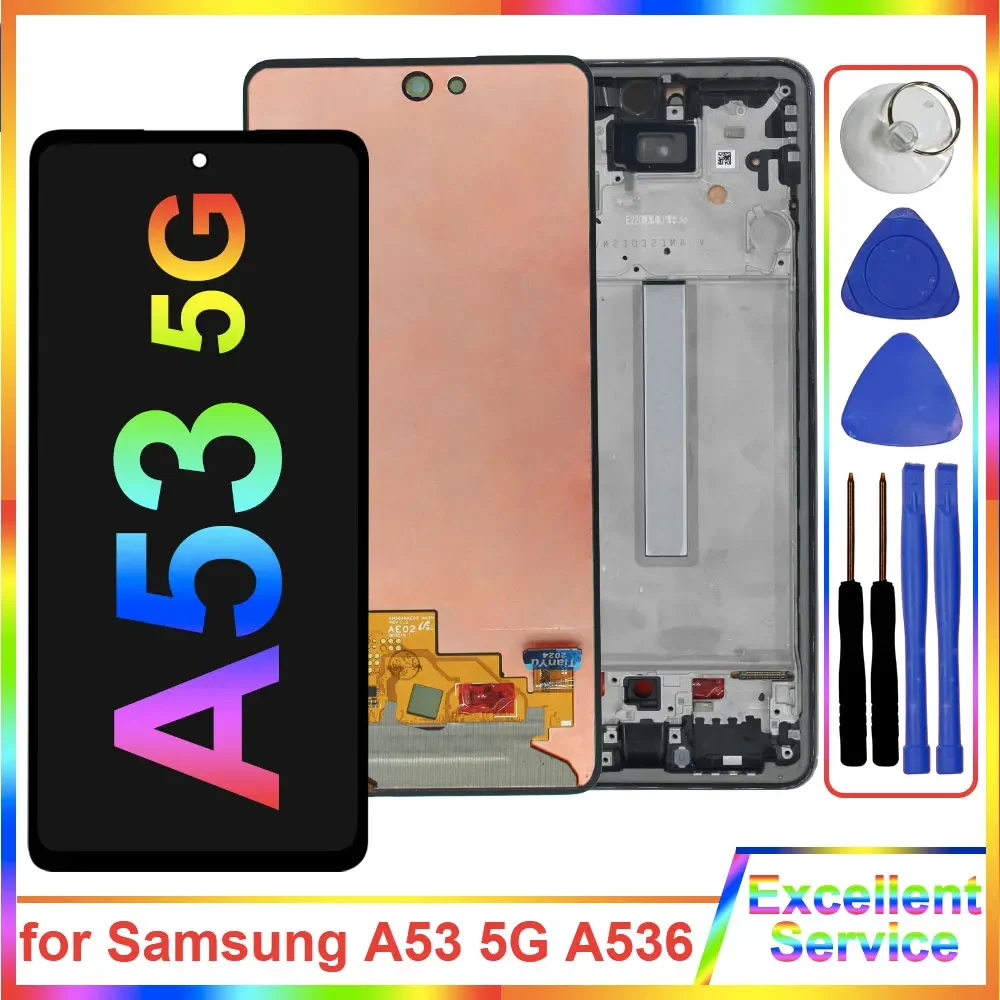 Новый AMOLED ЖК-дисплей для Samsung Galaxy A53 5G A536B дигитайзер сенсорного экрана в сборе