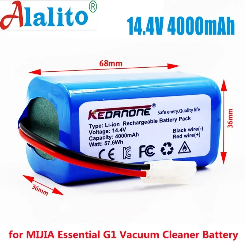 

New Upgrade 4S1P 18650 14.4V 3500mAh Robot Vacuum Lithium Battery,For Vacuum Cleaner 14.8V Li-Ion Battery Full Capacity