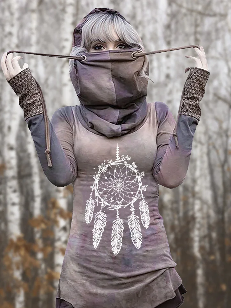 

Vintage Gothic Clothes Women's Sun Moon Print T Shirts Fairy Grunge Long Sleeve Top 2022 Harajuku Pullover Casual Mask Tee Shirt