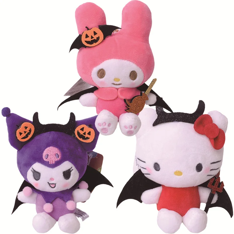 

Sanrio плюшевая кукла Kuromi Mymelody Hello Kitty Хэллоуин Дьявол мягкий брелок искусственная Маленькая подвеска подарок на день рождения