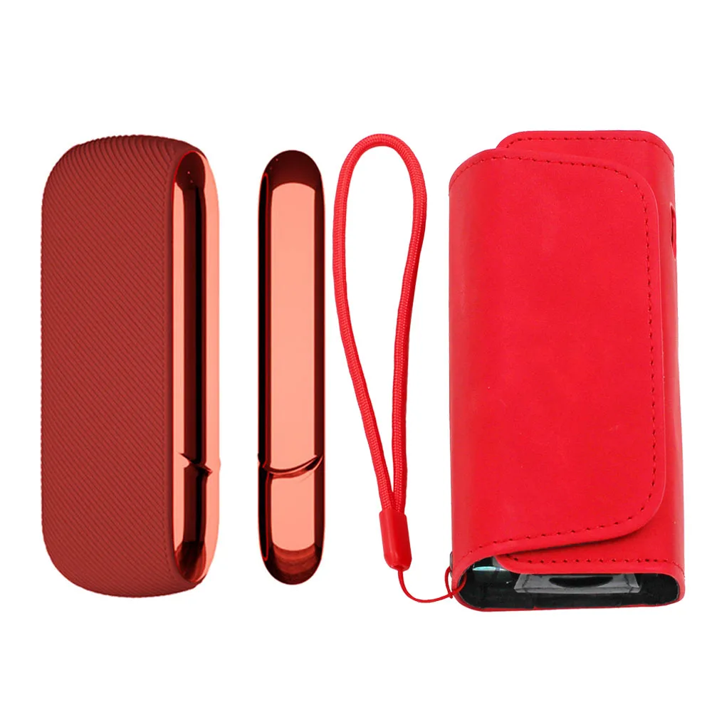 

Flip Leather Holder + Silicone Case Pouch For IQOS 3.0 DUO Bag Side Cover Carring Protective Accessories