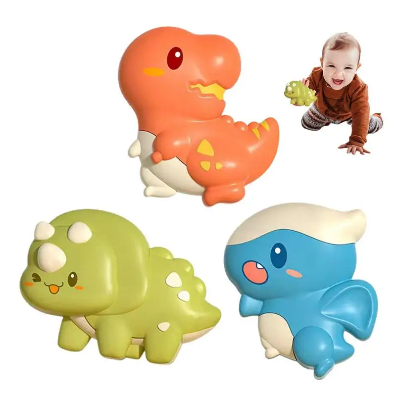 

Suction Spinner Toy 3-pcs Dinosaur Baby Bath Spinner Toy With Suction Cup Sensory Bath Toys For Toddlers Release Stress Baby