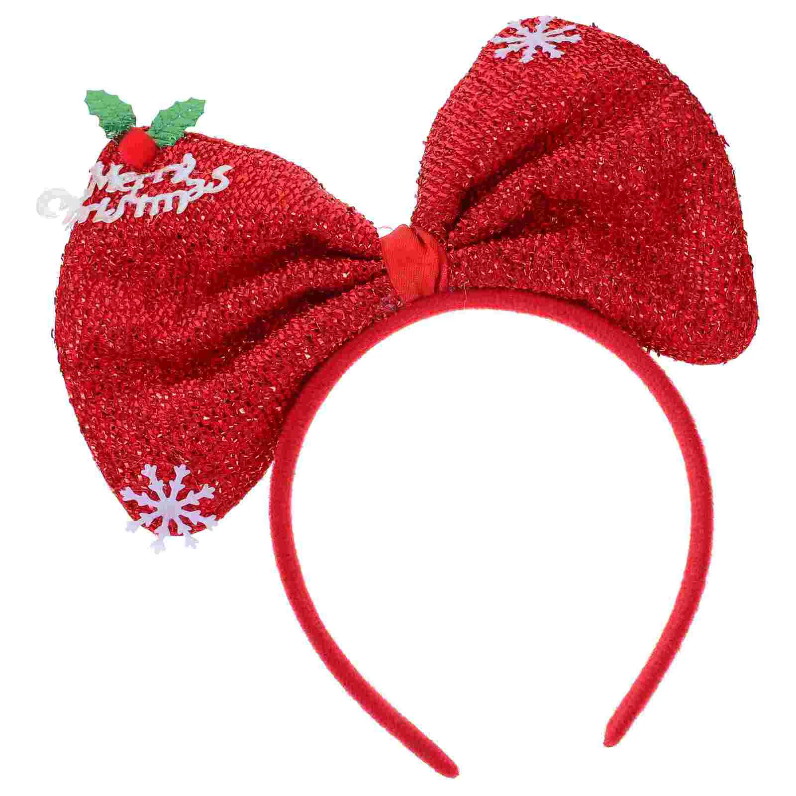 

Bow Headband Plush Fancy Headbands Women Christmas Hair Accessories Headwear Holiday Headpiece