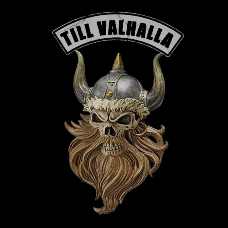 Till Valhalla Nordic Warrior Beard Skull пуловер с капюшоном из 100% хлопка удобная повседневная