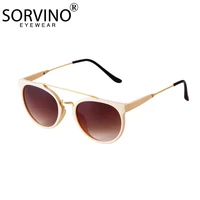 new fashion small round sunglasses trendy casual double nose women sun glasses men classic vintage thin legs uv400 sunglass
