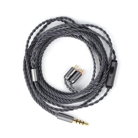 Съемный кабель для наушников Tripowin Grace с микрофоном, 2-контактный разъем MMCX QDC, посеребренный, без содержания кислорода, из меди