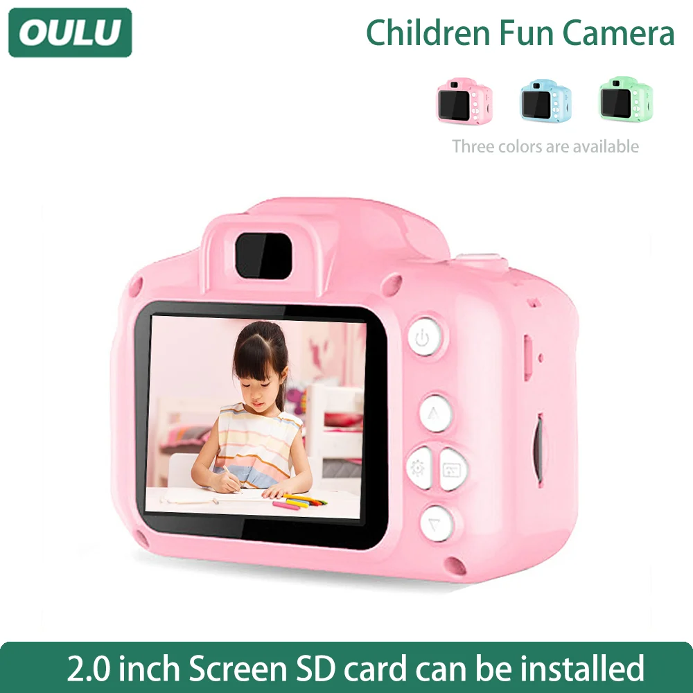 OULU 2.0 Inch Children Fun Digital Camera With Memorty Card 1080 HD Video Record Toy Taking Photos Playback Mini Birthday Gifts