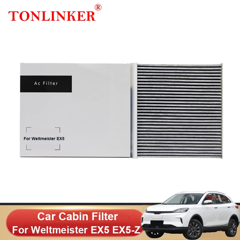 

TONLINKER Car Cabin Filter For Weltmeister EX5 EX5-Z 52kWh 2021 2022 2023 Activated Carbon Filter PM2.5 Car Accessories