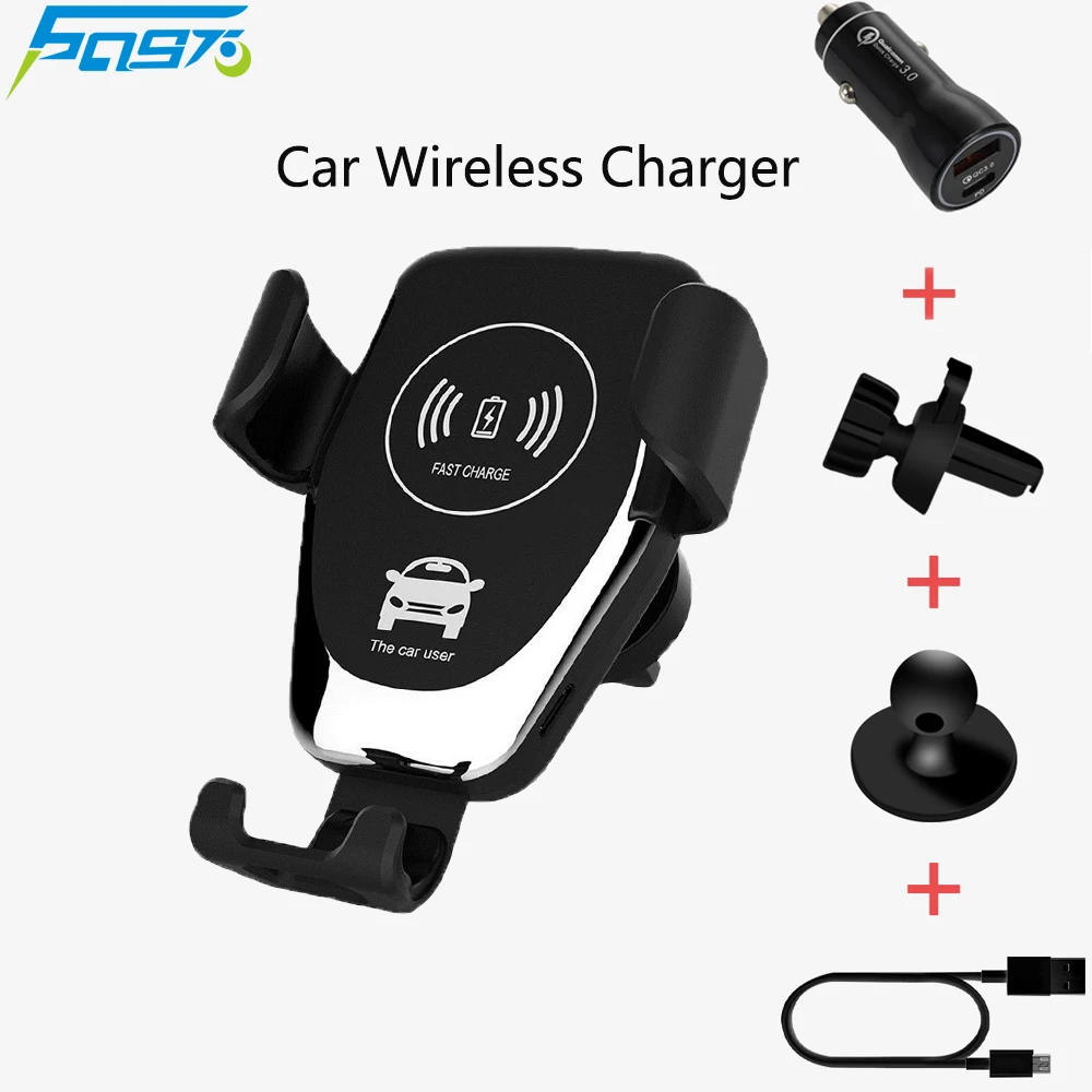 

Car Wireless Charger Holder Gravity Sensing Car Phone Mount Electric Mount 15W Wireless Fast Charger for iPhone Samsung Xiaomi