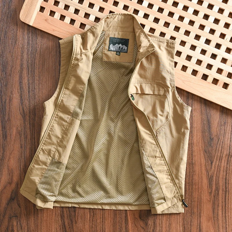 Multi pocket functional vest customization company workwear team