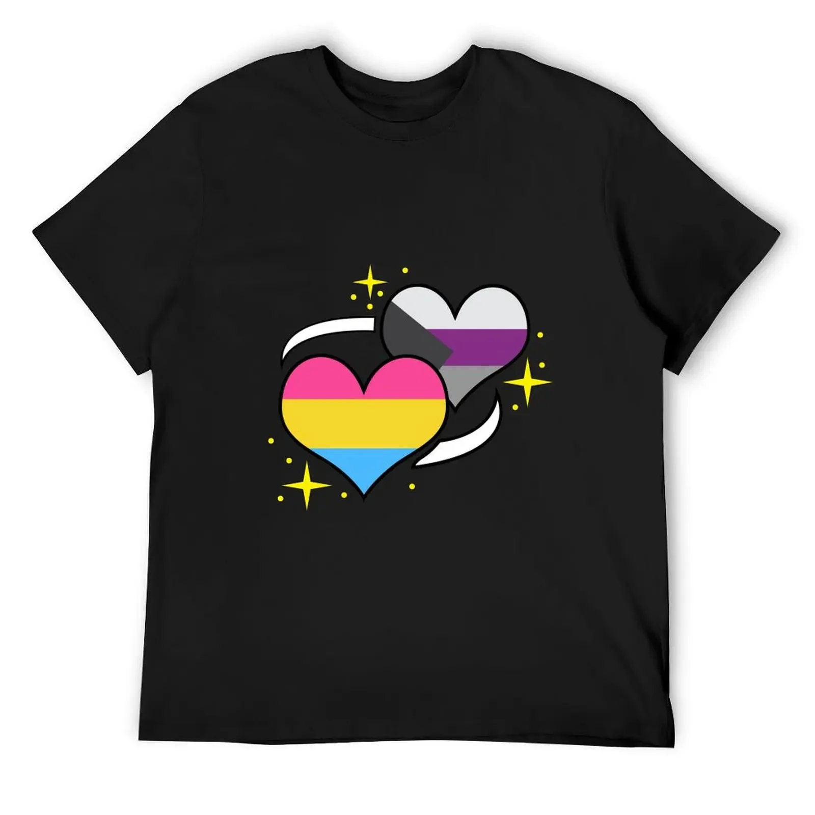 Футболка Pan с демосексуальным флагом и сердечком футболка рисунком на заказ