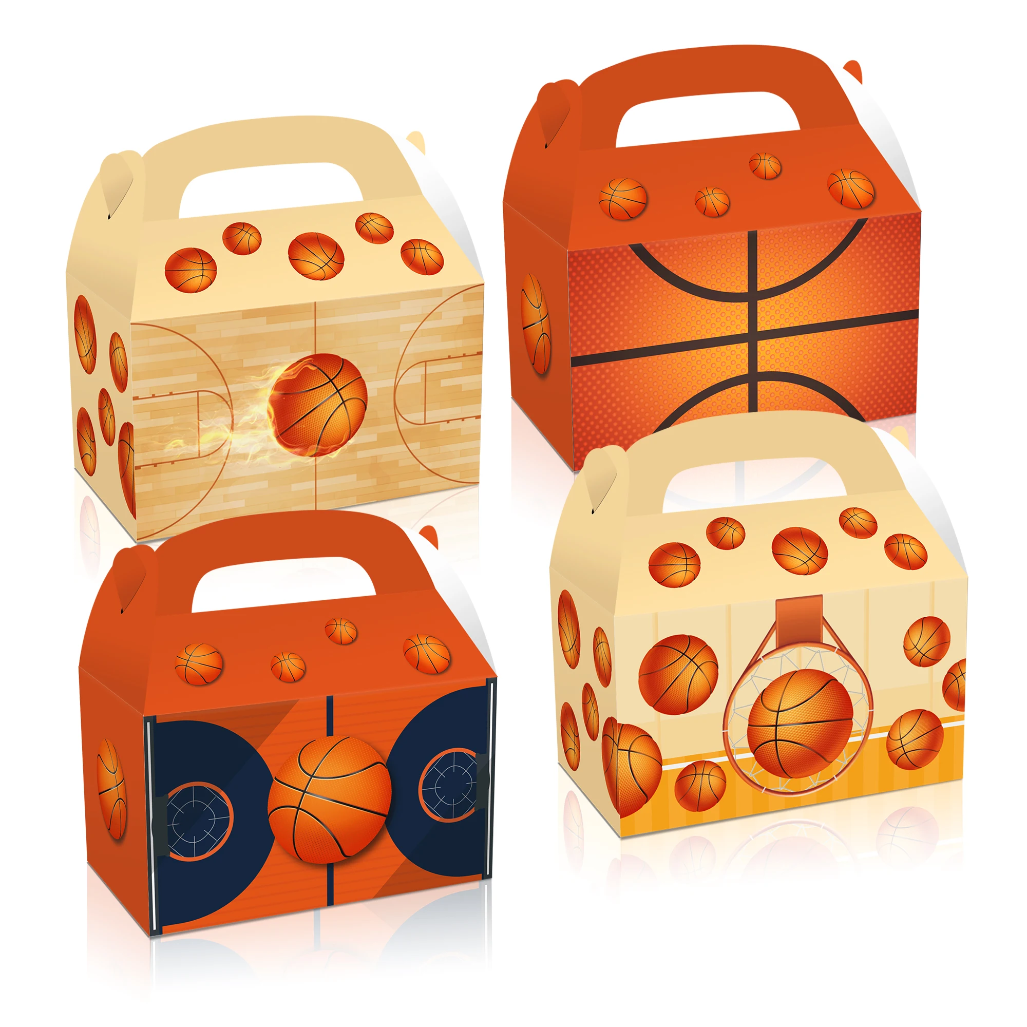 

DD123 4Pcs Sports Basketball Player Party Favor Box Happy Birthday Party Candy Packing Gift Bags Baby Shower Party Decors Favors