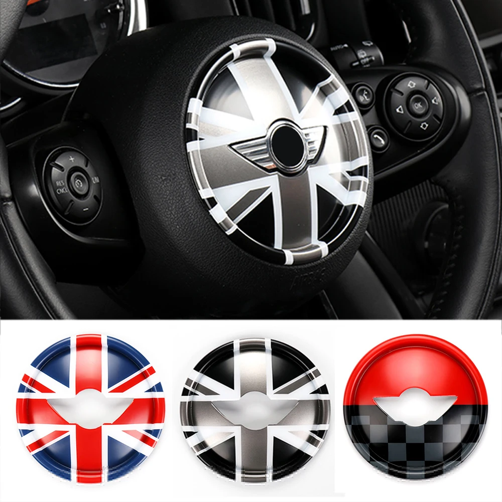 

Union Jack Steering Wheel Center Case Cover Sticker Decal for M Coope r S F 54 F 55 F 56 F 57 F 60 Country Car Styling Accessory