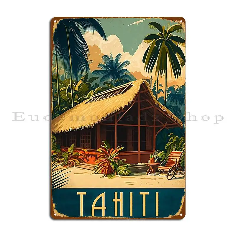 Металлическая вывеска Таити Французская Полинезия