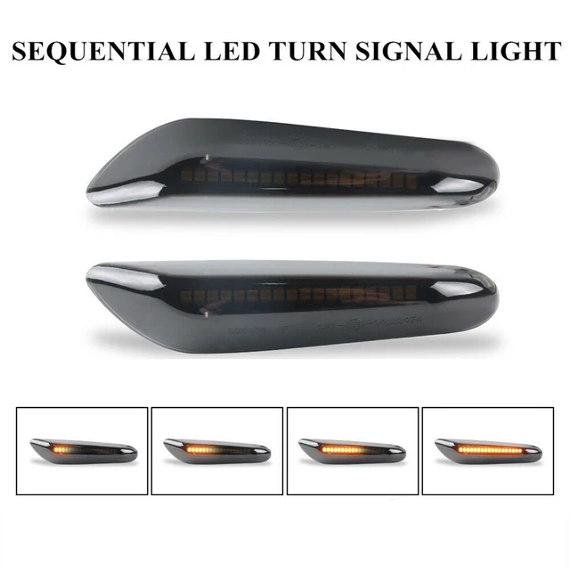Dynamic Side Marker Lamp Turn Signal Car LED Blinker Light Fit For BMW E90 E91 E92 E60 E87 E82 E46 Car Accessories 1Pair 4