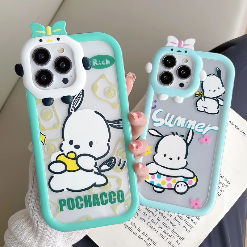 

3D Kawaii японские милые Мультяшные животные аниме собака чехол для телефона iPhone 13 12 11 Pro Xs Max Xr X Ударопрочный Мягкий чехол из ТПУ