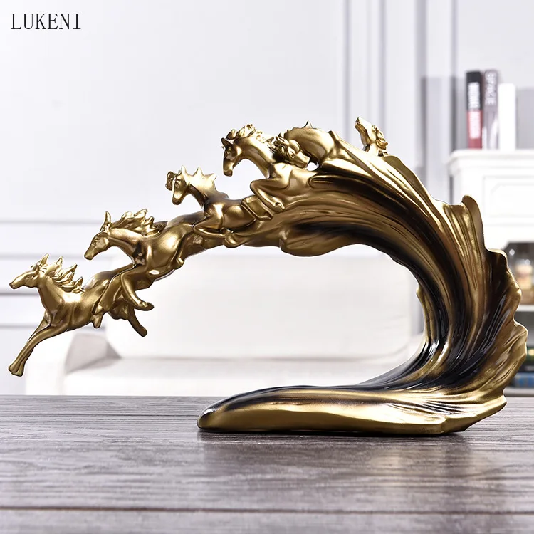 

European Retro Creative Horse To Success Lucky Decoration Home Accessories Office Study Soft Decoration Gift