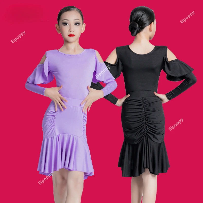 Новинка детская тренировочная одежда для латиноамериканских танцев костюм