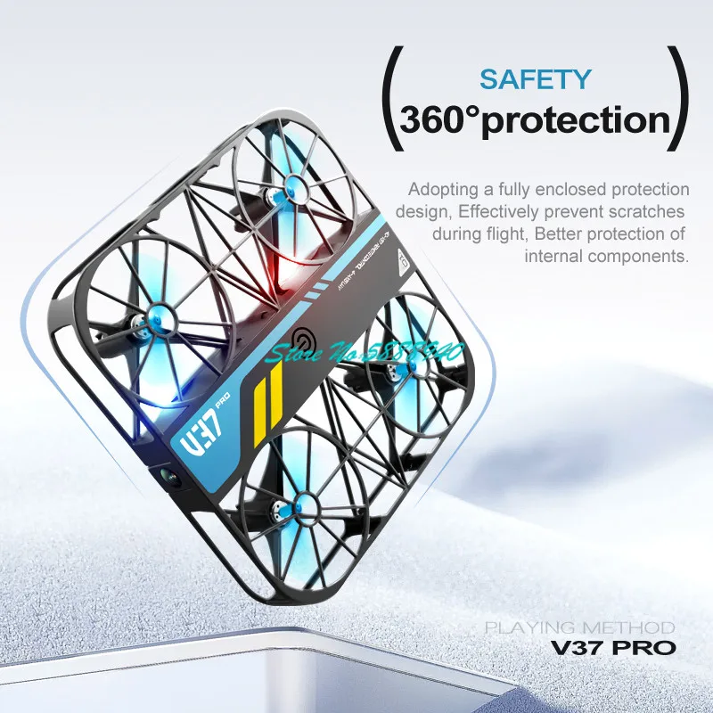 Фото Полнофункциональный квадрокоптер MINI RC Drone с Wi-Fi FPV, камерой 8K HD, датчиком гравитации, взлетом одной кнопкой и дистанционным управлением, малый БПЛА №5