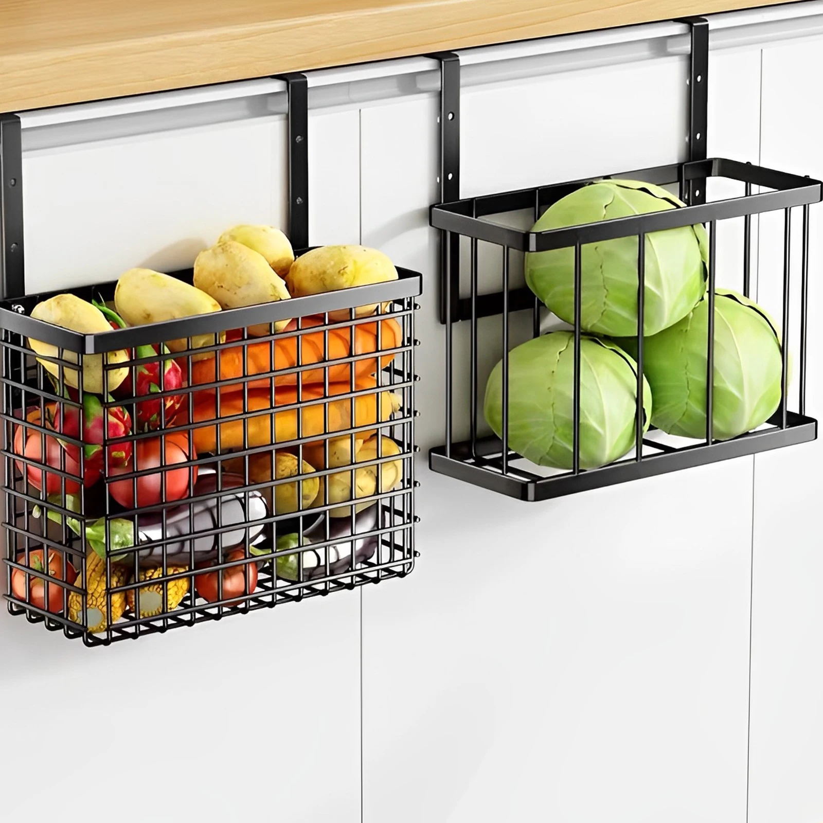 

Органайзер для двери шкафа, прочный нержавеющий органайзер для двери шкафа, регулируемый по высоте органайзер для шкафа, корзина с товаром