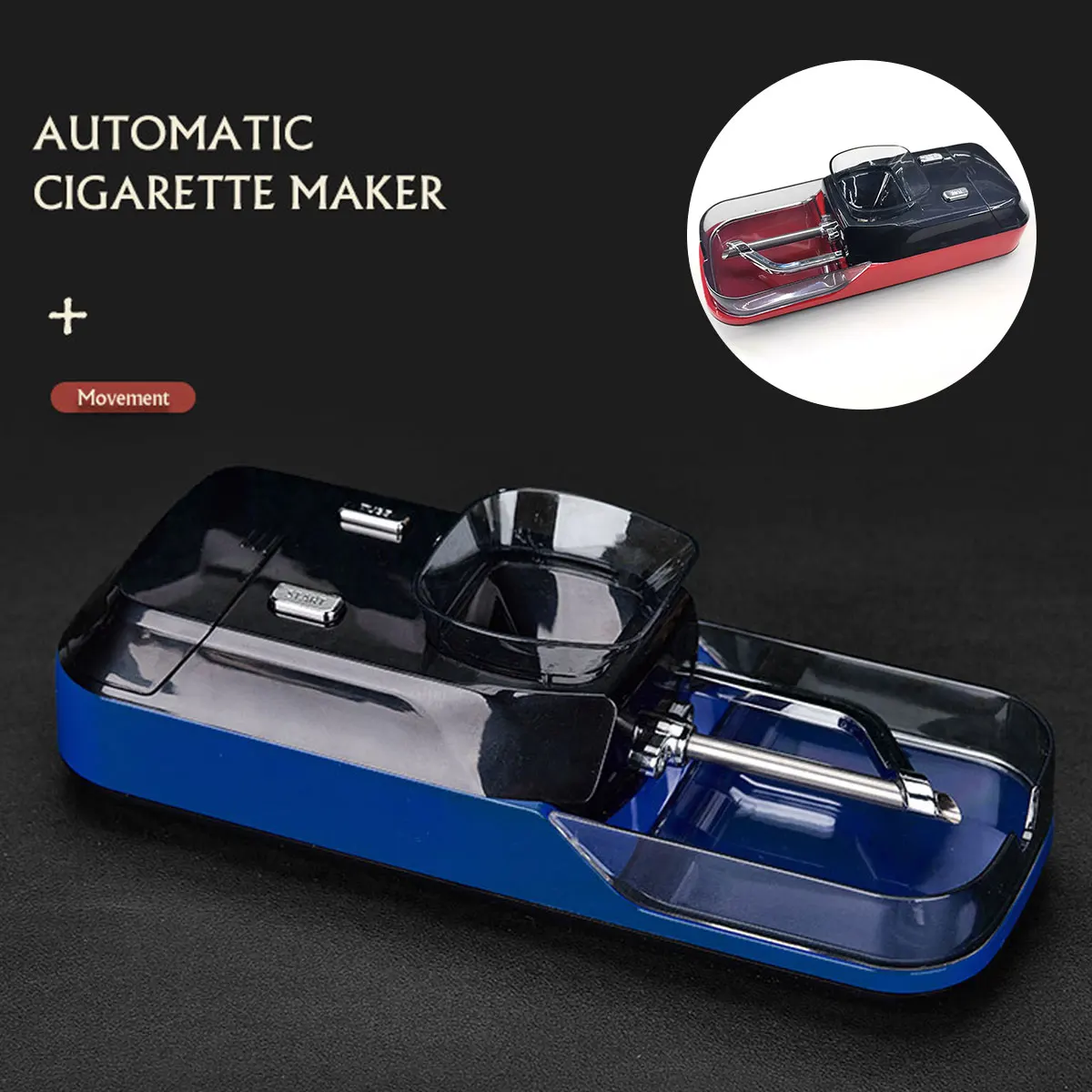 

Automatic Cigarette Rolling Machine EU/US Plug Tobacco Filling Stuffing Winding Roller Wrapping Maker Electric DIY Smoking Tool