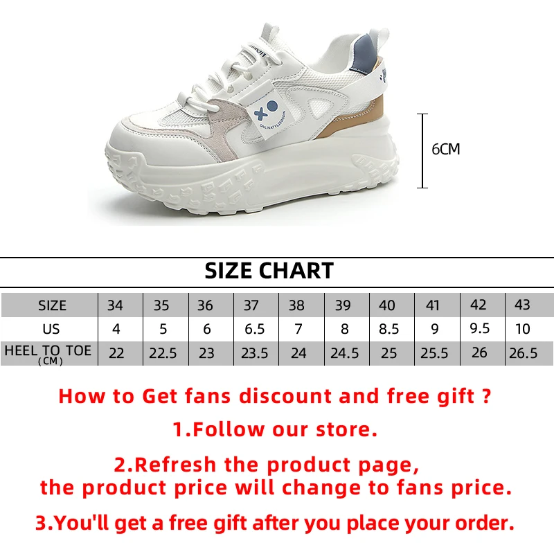 6cm Air Mesh Women Summer Shoes Platform Sneakers Soft Sole Chunky Smiley Women Fashion Sneakers Breathable Sneakers Woman Shoes