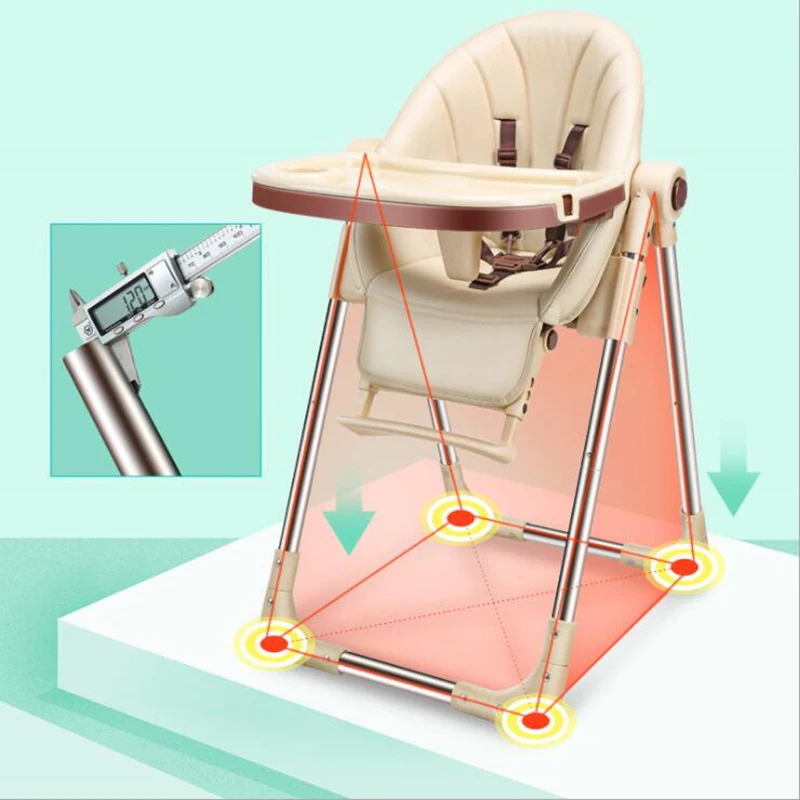 Multifunctional Child Dining Chair Baby Dining Chair Foldable Child Dining Chair Seat Mother Peace of Mind