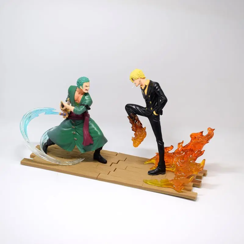 

Anime One Piece Sanji VS Roronoa Zoro PVC Action Figure Collectible Model Doll Toy 13cm