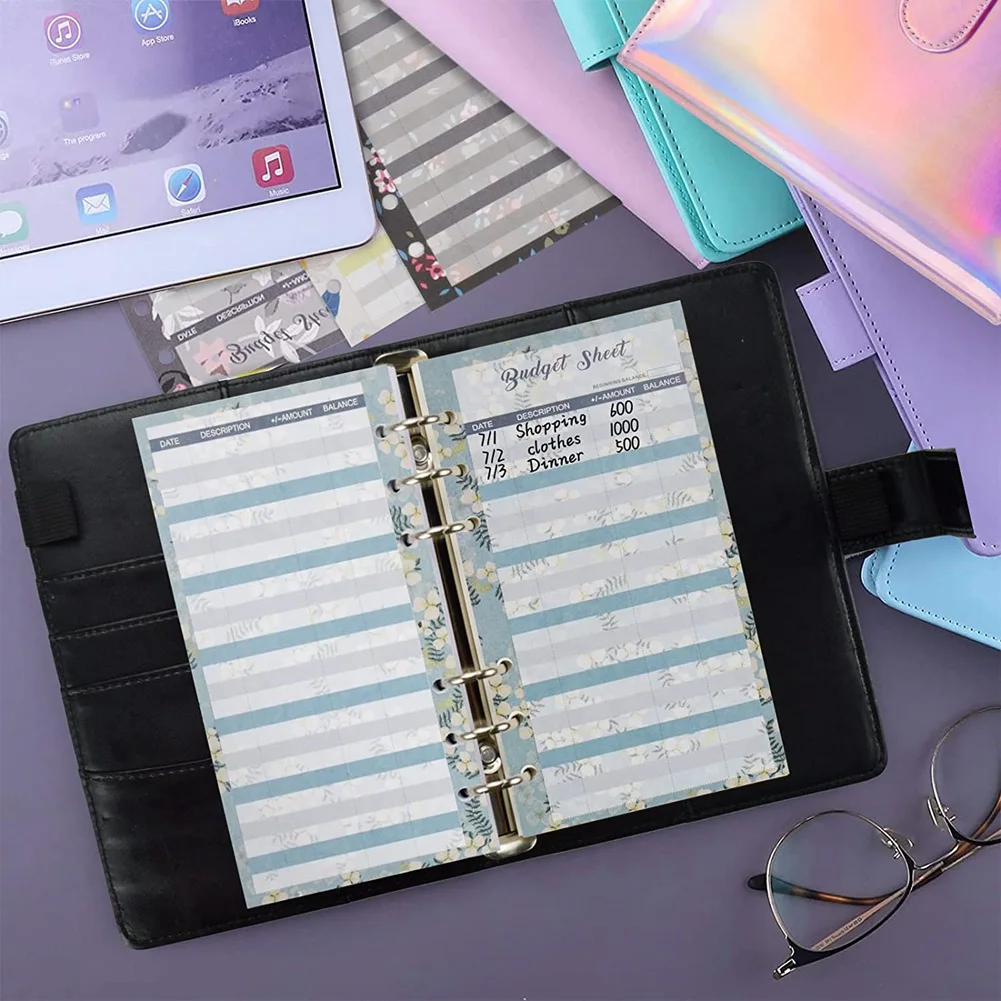 

Budget Binder Sheets -60Pcs Expense Budget Organizer for Budgeting and Finances Management, Ledger Book, Bill Organizer