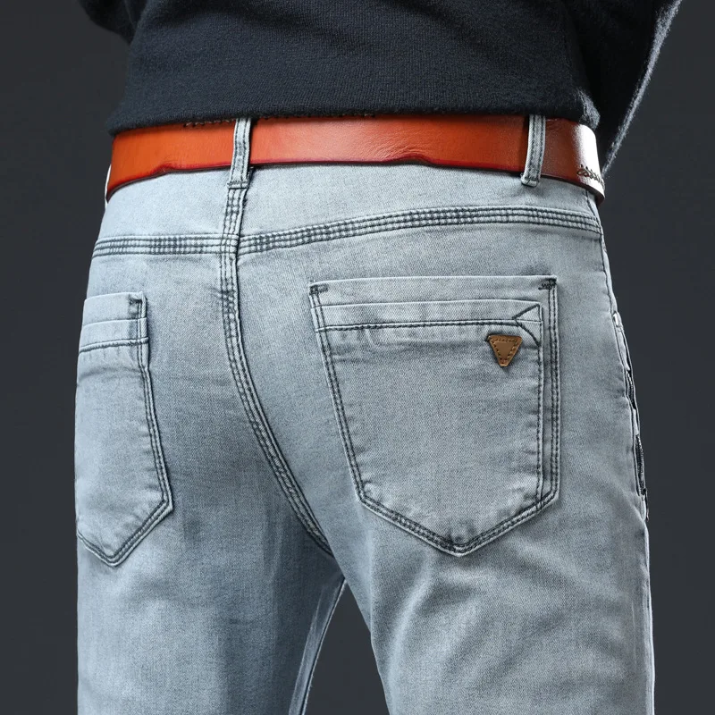 

Джинсы CHOLYL мужские узкие, брендовые облегающие джоггеры из денима, эластичные джинсовые брюки-карандаш, серые модные повседневные