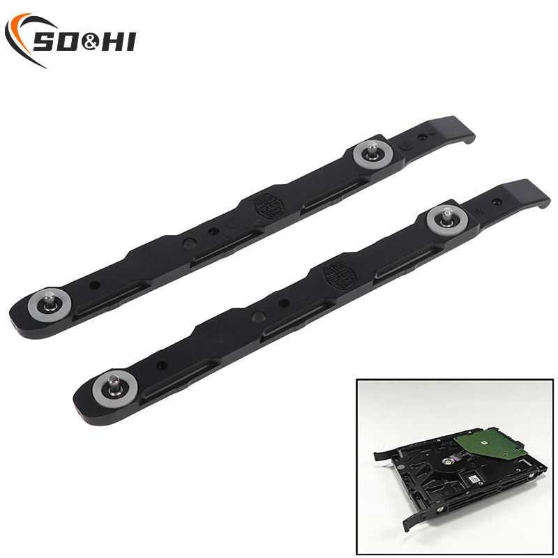 

2pcs Plastic Chassis Hard Drive Mounting Rails for Cooler Master 3.5" HDD Bracket With Left & Right SATA SSD Computer connectors