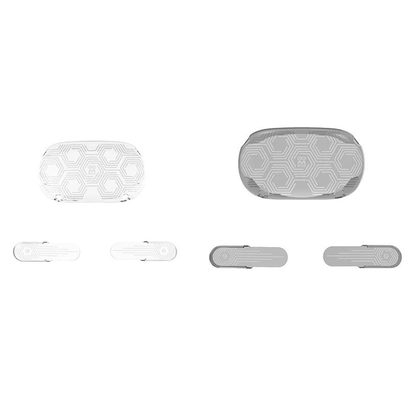 

AMVR OOM 2 Pcs VR Headset Protective Shell, For Oculus Quest 2 Accessories, Preventing Collisions, Transparent & Gray