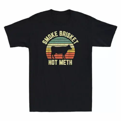 Забавная рубашка для барбекю Дымчатая необычная винтажная Мужская футболка с