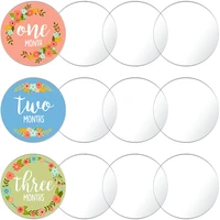 round clear acrylic sheet 4 inch set of 12 transparent plastic blank disc circle sign panel for picture frame diy art craft