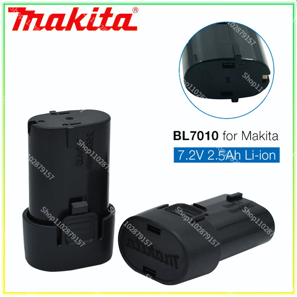 

Makita 7.2V 2500mAh BL7010 Li-ion Rechargeable Battery TD090D 100% New for Makita DF030D DF330D TD021 ML704 194355-4 194356-2