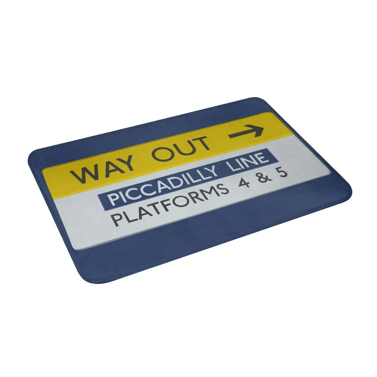 

London Underground Way Out Sign Picadilly Line Bath Door Floor Mat Non-slip Rug Carpet Entrance Living Room Home Kitchen Dust