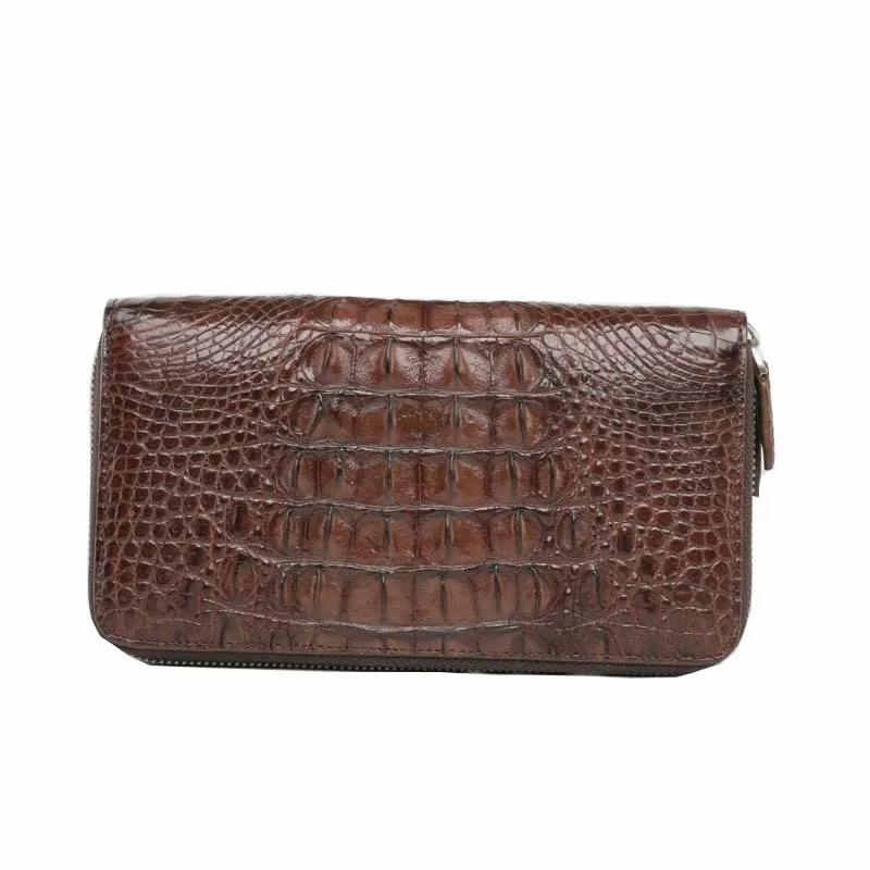 Luxury Men's Double Zipper Wallet Genuine Leathe New Multi Card Position Purse High Quality Trend Clutch Bag Fashion Handbag