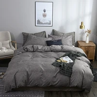 evich light grey comforter bedding set 3pcs current seasons single double queen size pillowcase high end quilt cover homehold