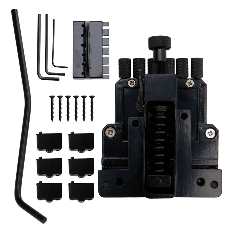 

Black 6 String Guitar Tailpiece Tremolo Bridge For Headless Guitar