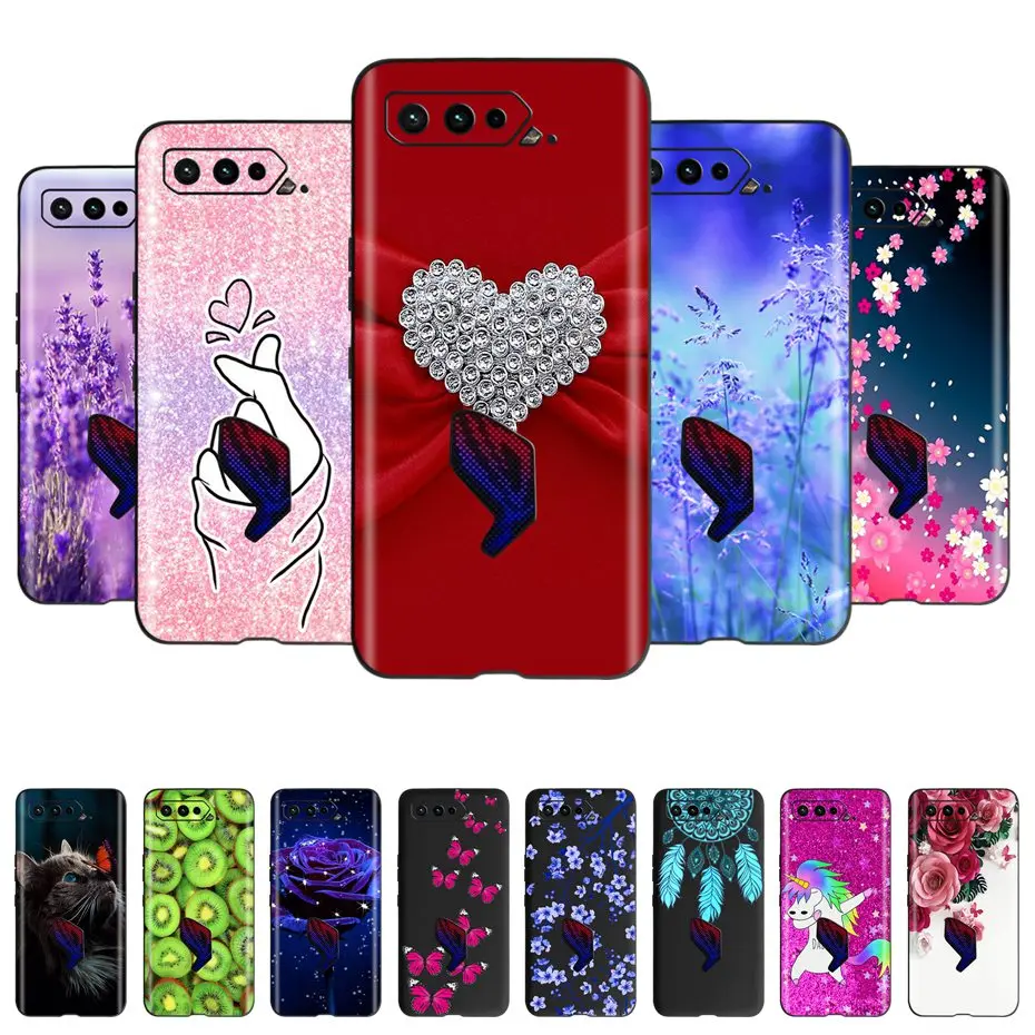 Чехол для телефона Asus _ i005db I005DA ROG Phone 5, мягкий силиконовый черный чехол из ТПУ для телефона Asus Rog Phone 5, чехол ZS6673KS Rog5, бампер