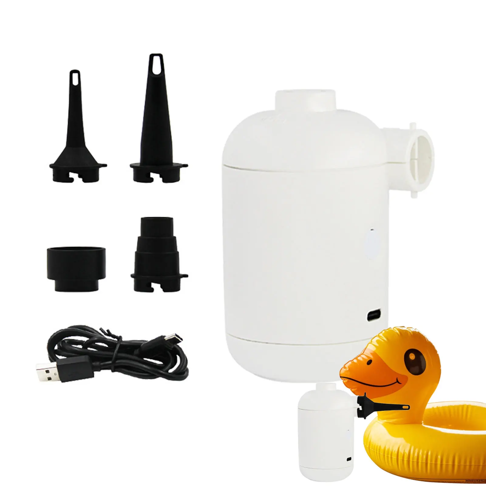 

Портативный воздушный насос для надувных предметов, устройство для беспроводной надувки и дефляции, с зарядкой от USB, миниатюрный воздушный