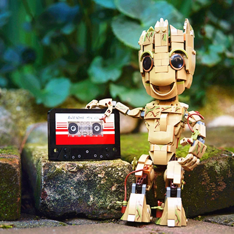 Miniso Marvel I AM Baby Groot стражи галактика Супергерои модель строительные блоки кирпичи