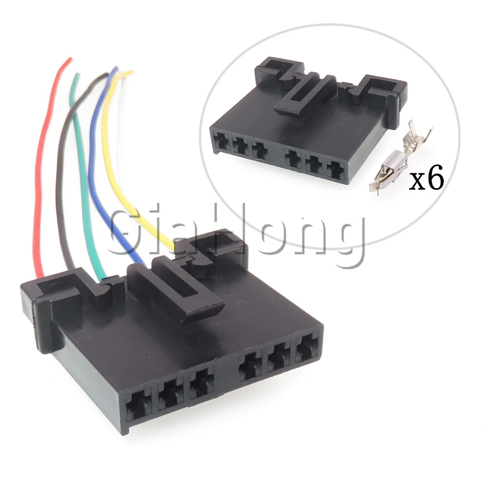 

1 Set 6 Ways Auto Accessories Turn Signal Light Unsealed Socket For Ford Car Rear Tail Light Wiring Cable Connector