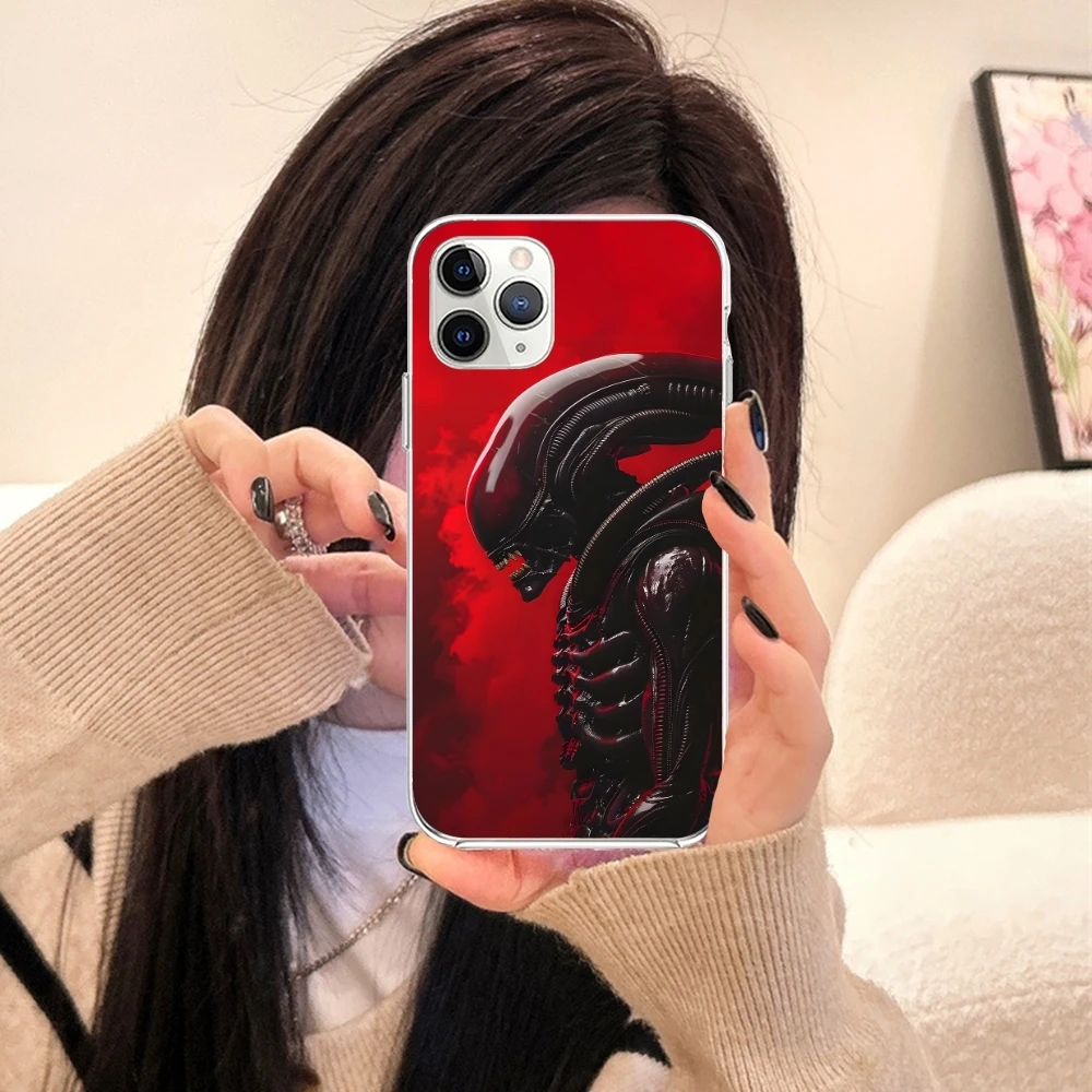 Чехол для мобильного телефона Cool Alien Romulus iPhone 15 14 13 12 11 X XR XS 8 Pro Max Plus мини-прозрачный