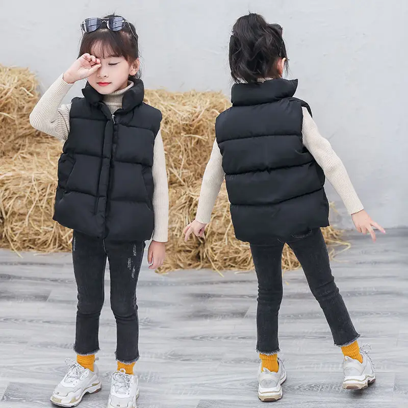 

Children's Clothing 2022 Spring Autumn New Casual Thicken Warm Outerwear Waistcoat Kids Boys Girls Toddler Sleeveless Coats X10