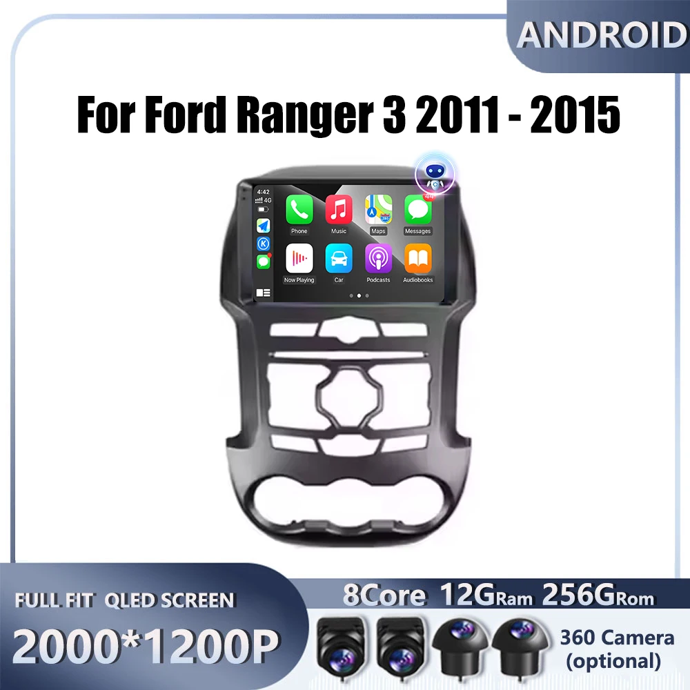 Для Ford Ranger 3 2011 2012 2013 2014 2015 Android Carplay Авто Радио Навигация GPS Мультимедийный