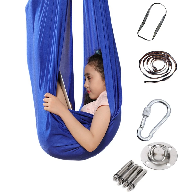 

Sensory Therapy Kids Hammock Indoor Outdoor Yoga Hammock For Ages 3+ Autism With Adhd, Spd, Aspergers And Others