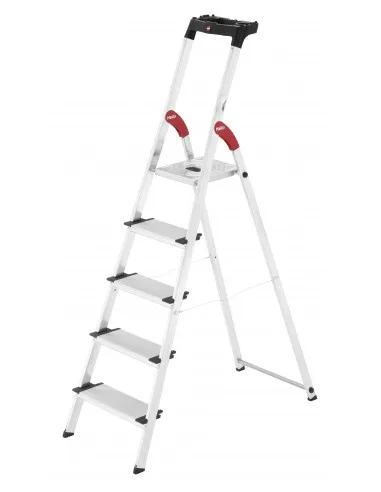 HAILO 5 _ 8813 001 алюминиевая ножничная лестница с широкой зачисткой XXL EasyClix (3