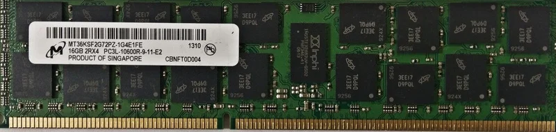 

RAM MT36KSF2G72PZ-1G4E1HE 16G PC3L-10600R 1333 REG memory stick