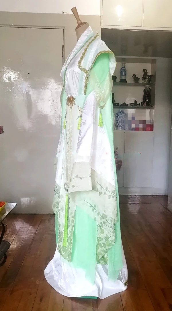 Светильник-зеленые мужские романы для косплея Hanfu оригинальные летние наряды